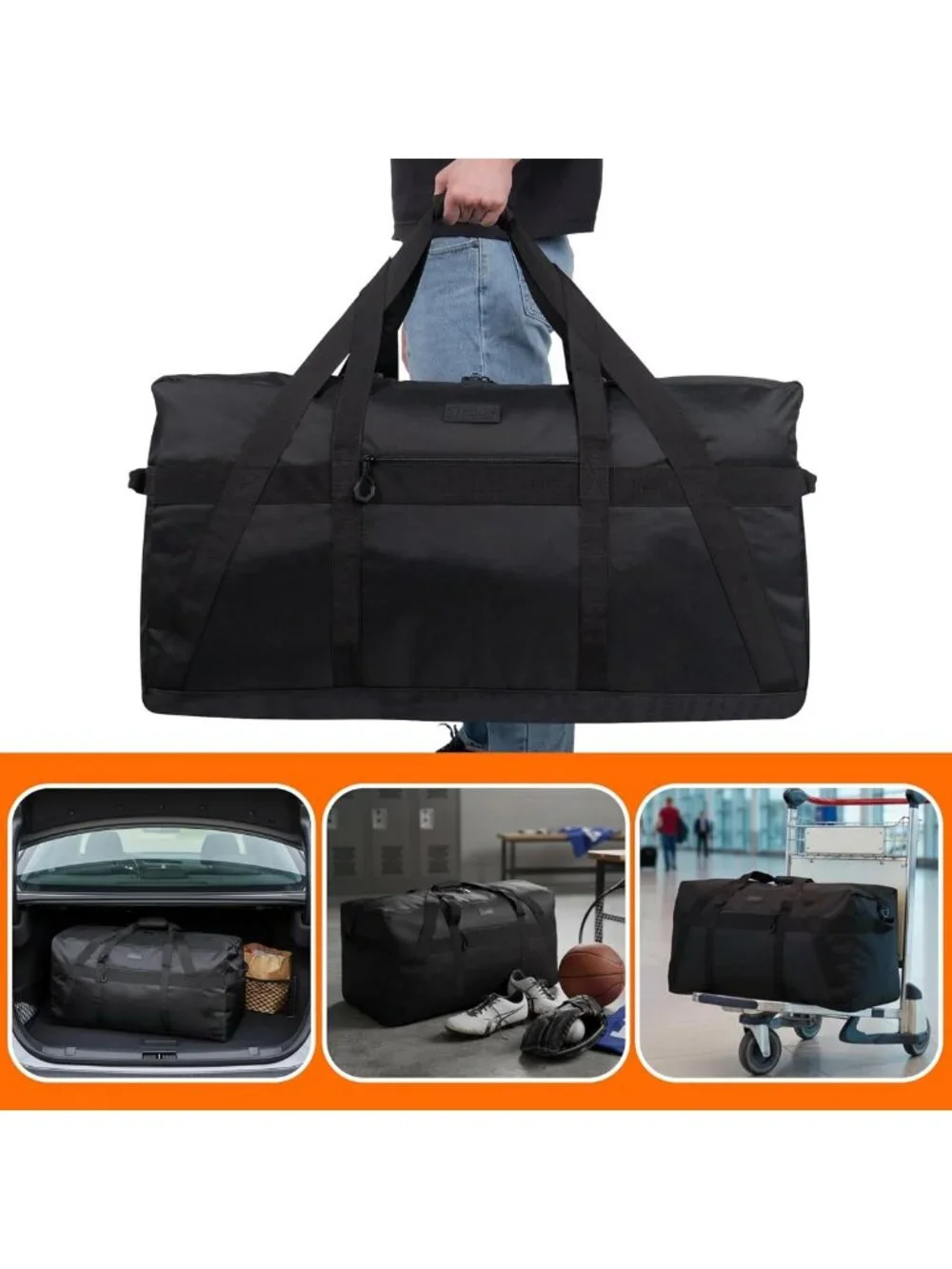 Extra Large 130L Heavy Duty Duffle Bag - Durable, Water Resistant, Travel
